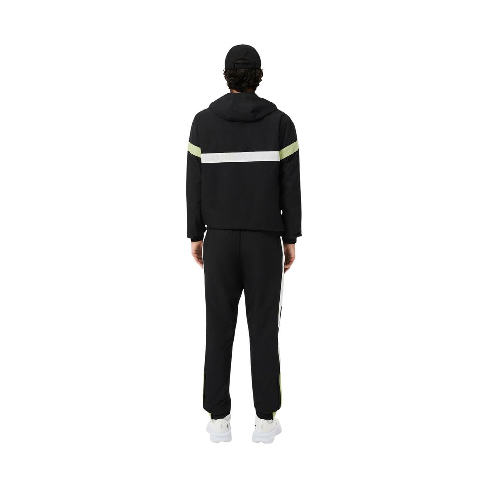 Lacoste Striped Polyester Sweatsuit — Black, view 2
