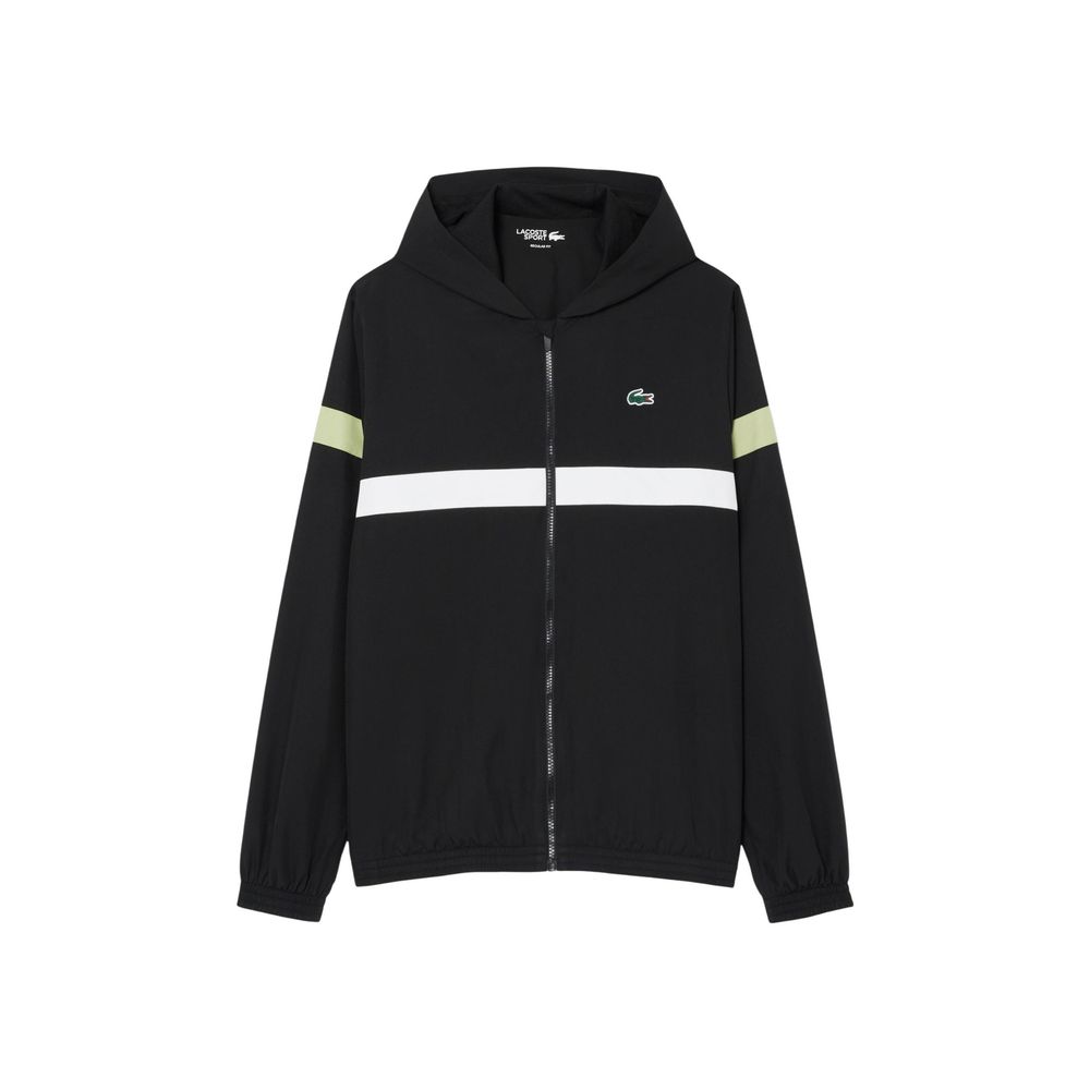 Lacoste Striped Polyester Sweatsuit — Black, view 4