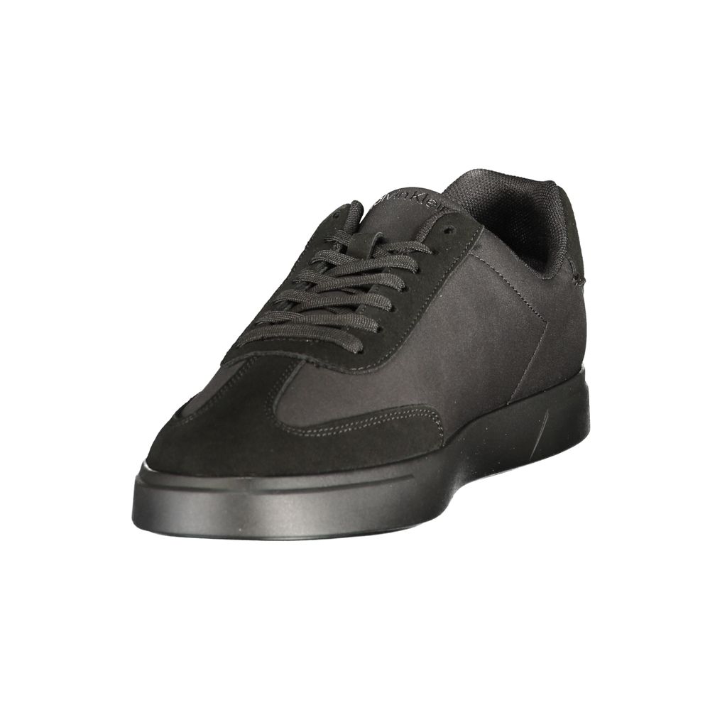 Calvin Klein Logo Lace-Up Sneaker — Black, view 3