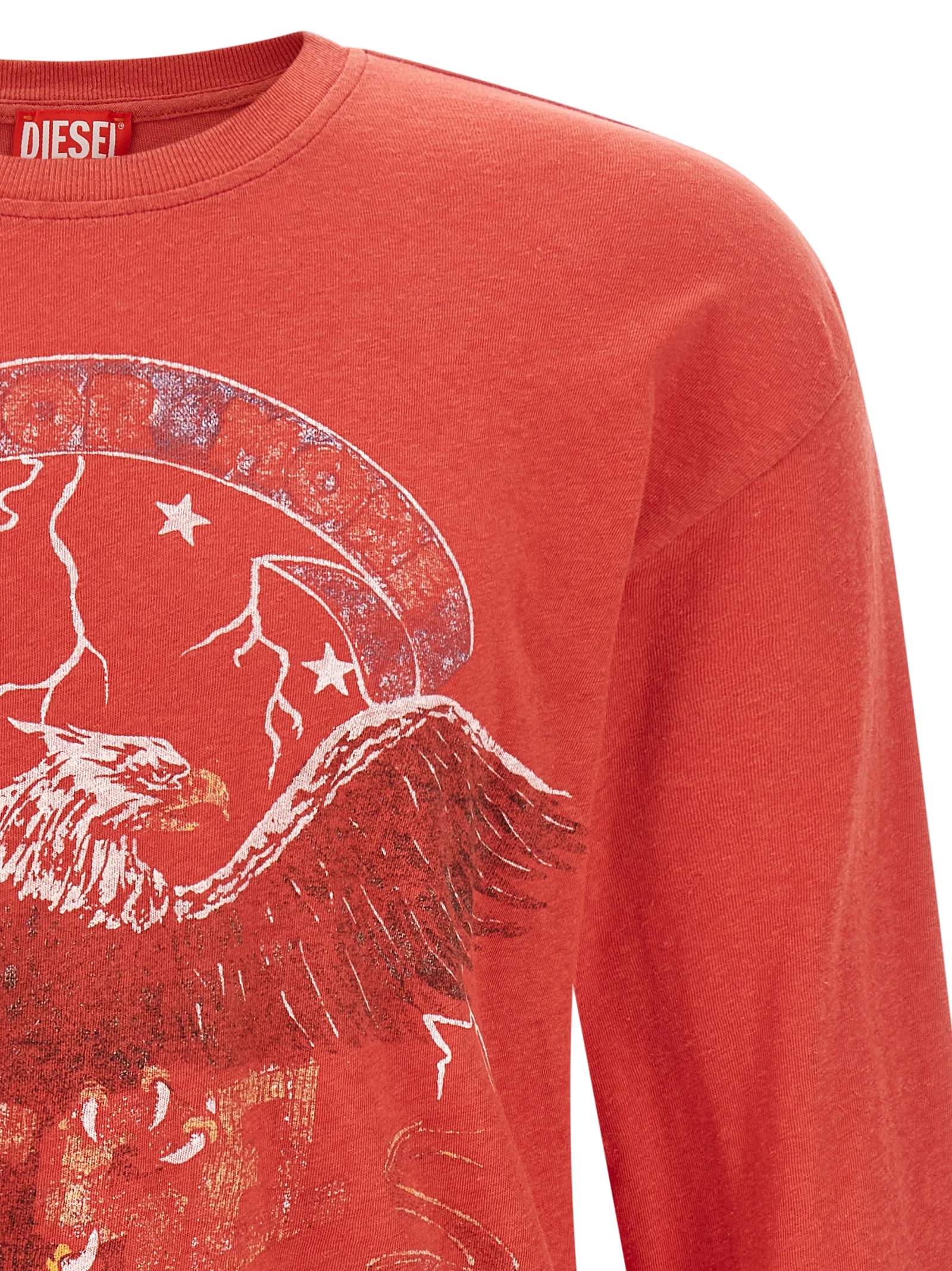 Diesel T-Geri-Ls T-Shirt — Red, view 3