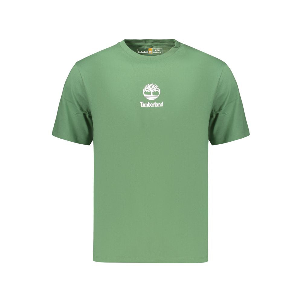 Timberland Logo-Print Cotton T-Shirt — Green by Timberland
