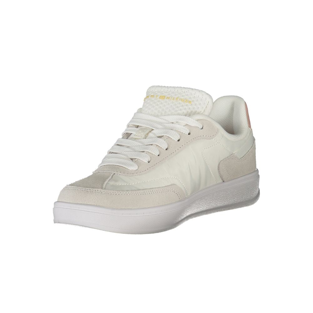 Tommy Hilfiger Logo-Embroidered Sneaker — White, view 3