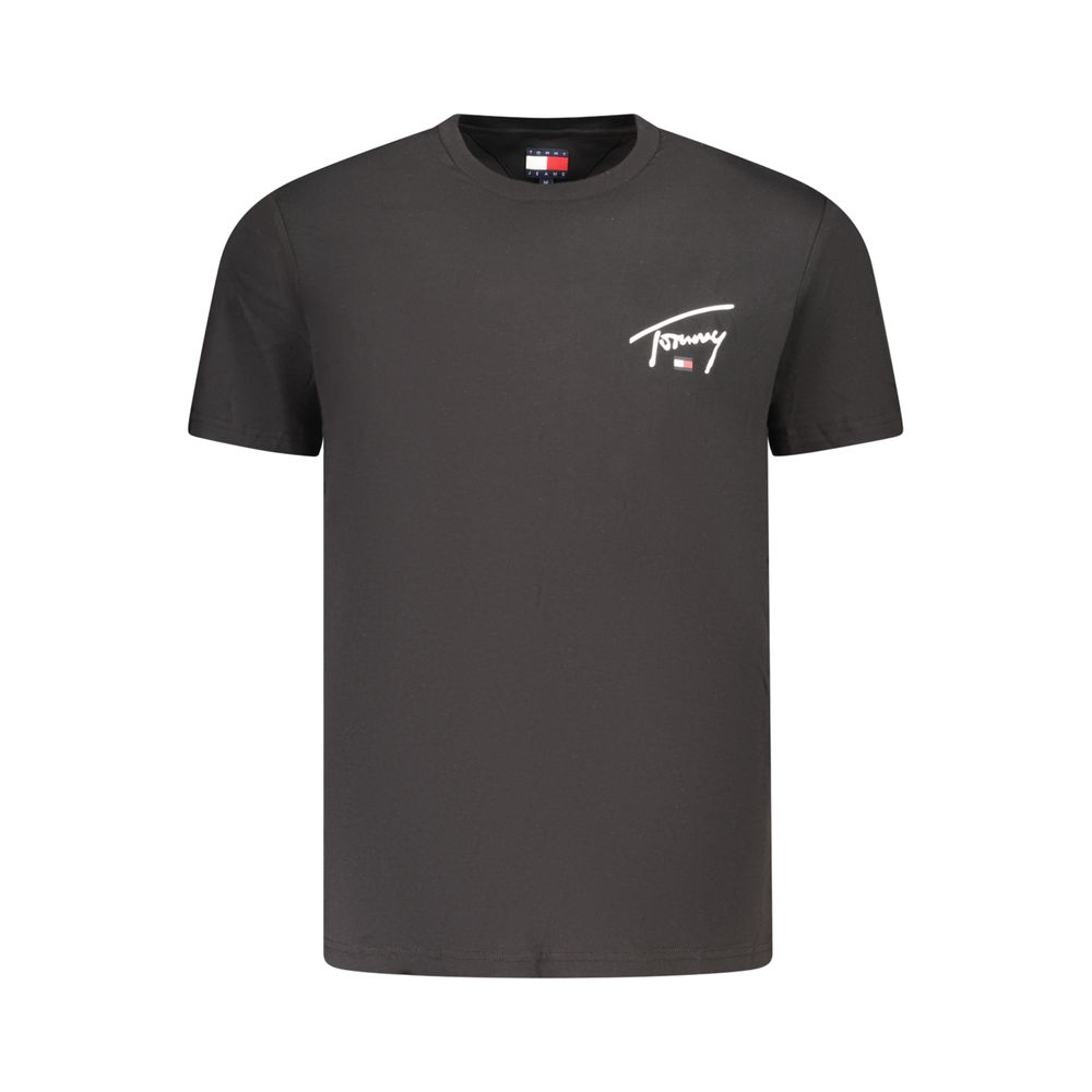 Tommy Hilfiger Logo-Embroidered Cotton T-Shirt — Black by Tommy Hilfiger