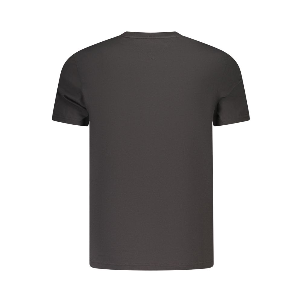 Tommy Hilfiger Logo-Embroidered Cotton T-Shirt — Black, view 2
