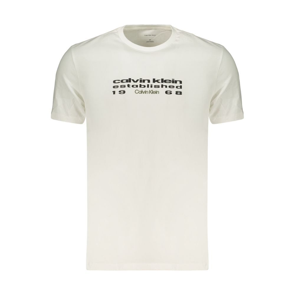 Calvin Klein Logo-Print Cotton T-Shirt — White by Calvin Klein