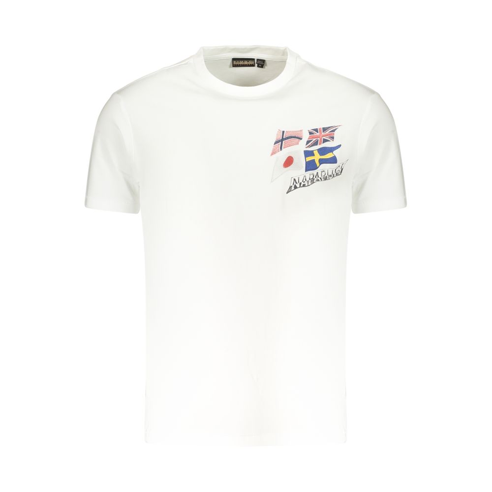 Napapijri Flag-Print Logo T-Shirt — White by Napapijri