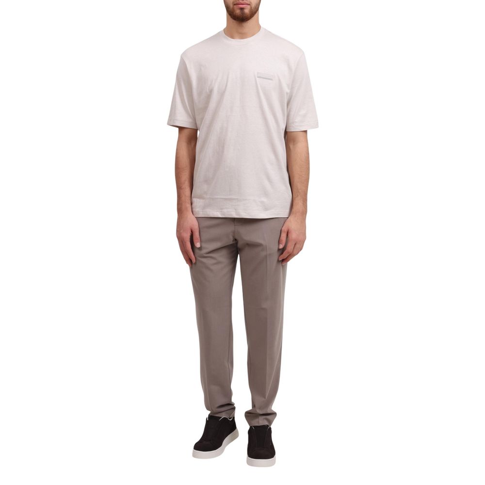 Armani Exchange Lyocell Blend Trousers — Beige, view 2