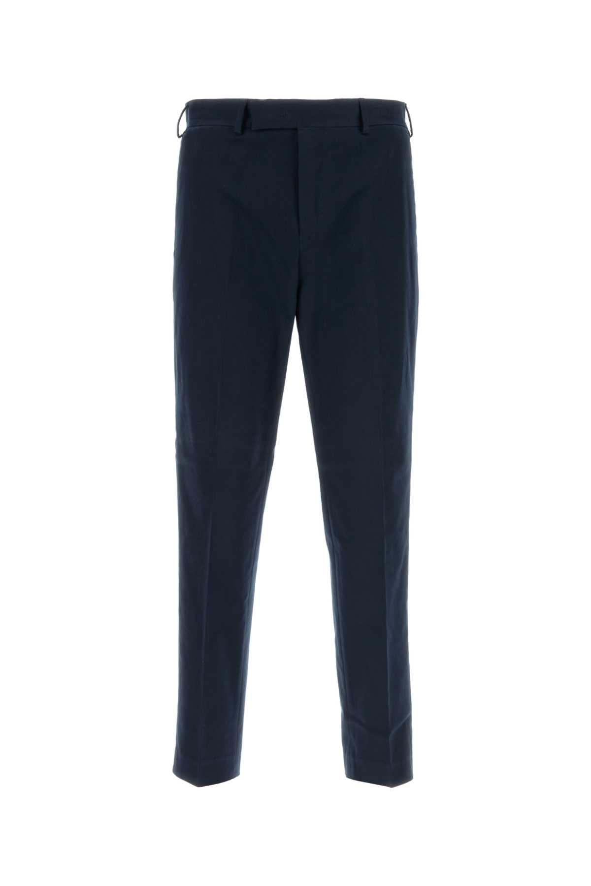 Pt Torino Flat Trousers — Navy by Pt Torino