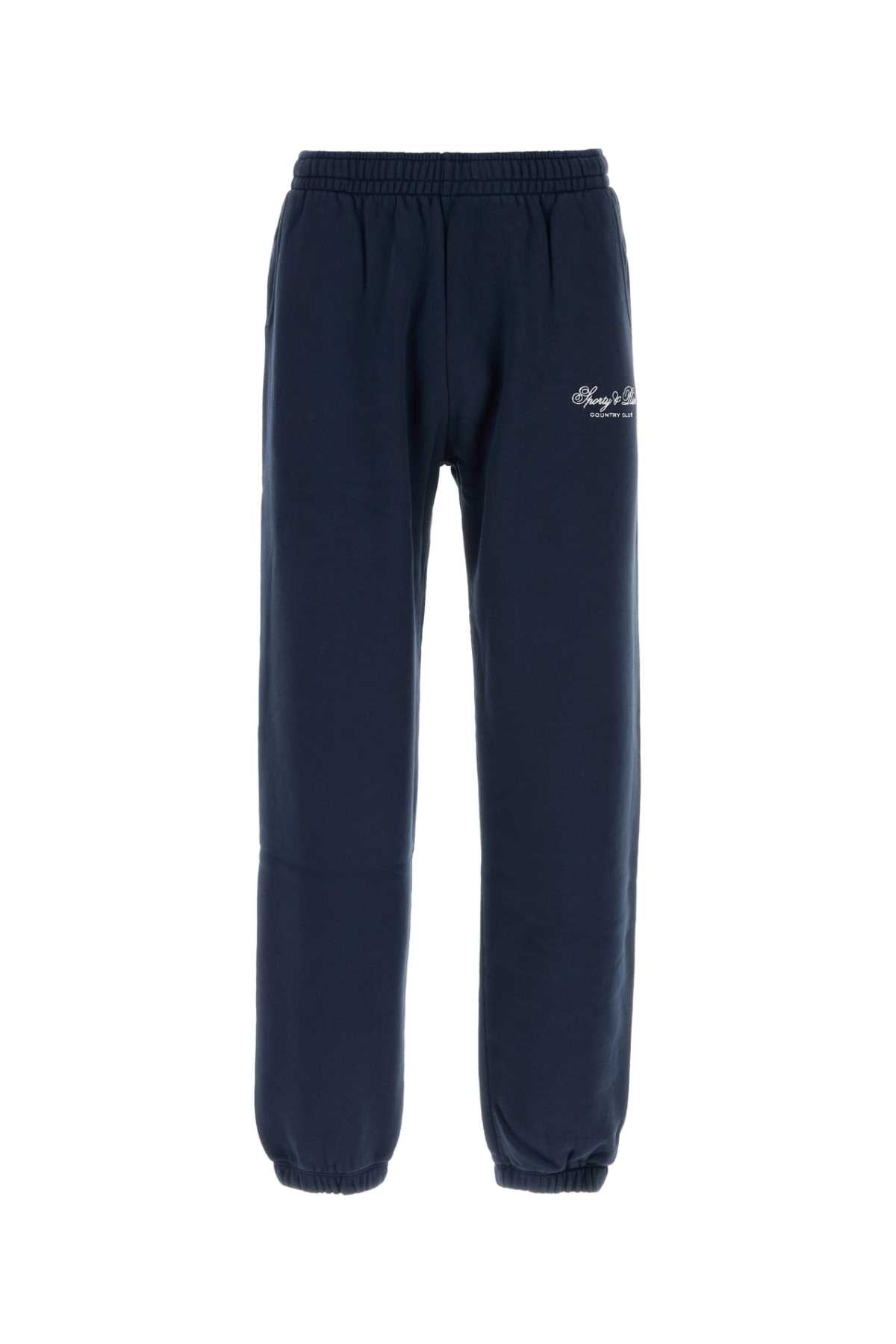 Sporty & Rich Script Joggers — Navy by Sporty & Rich