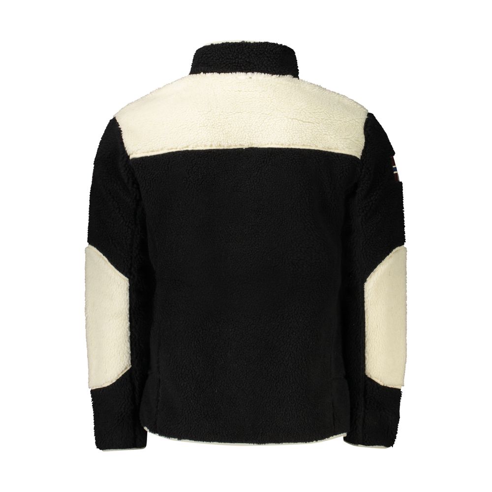 Napapijri Colour-Block Fleece Jacket — Black, view 2