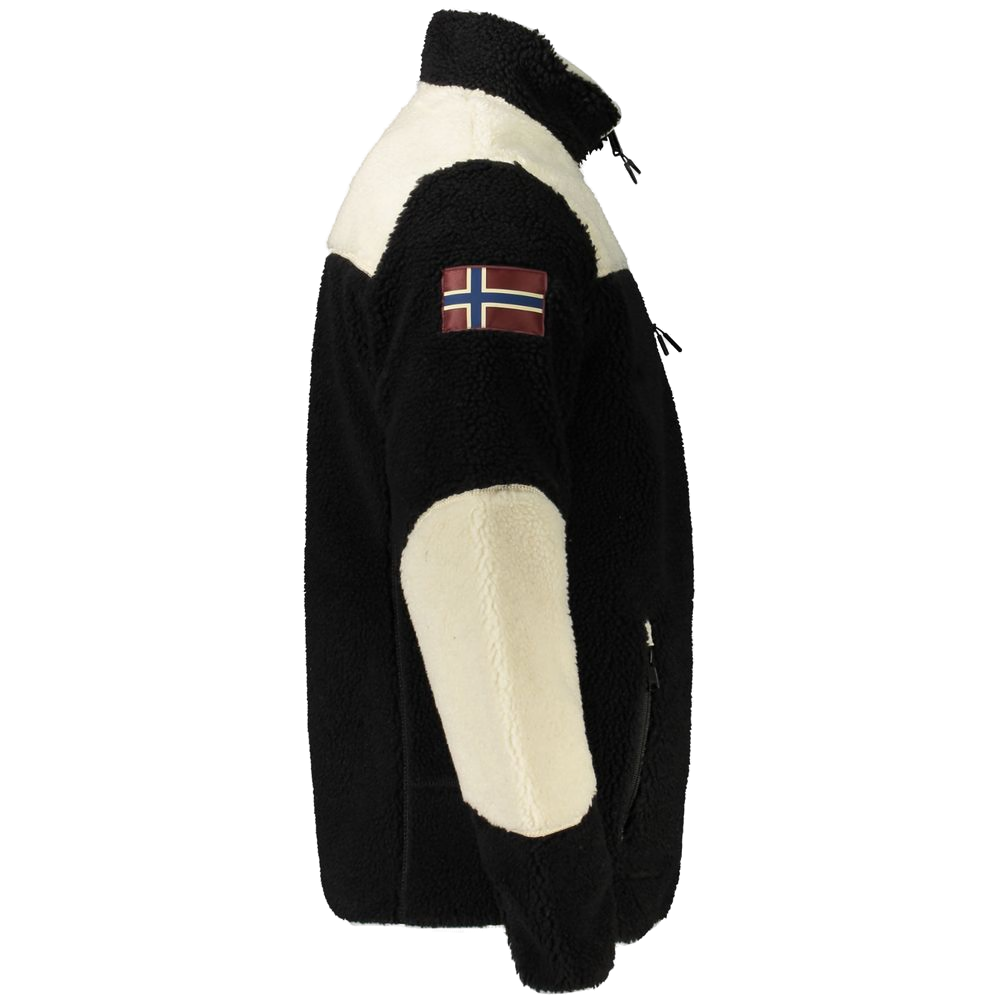 Napapijri Colour-Block Fleece Jacket — Black, view 3