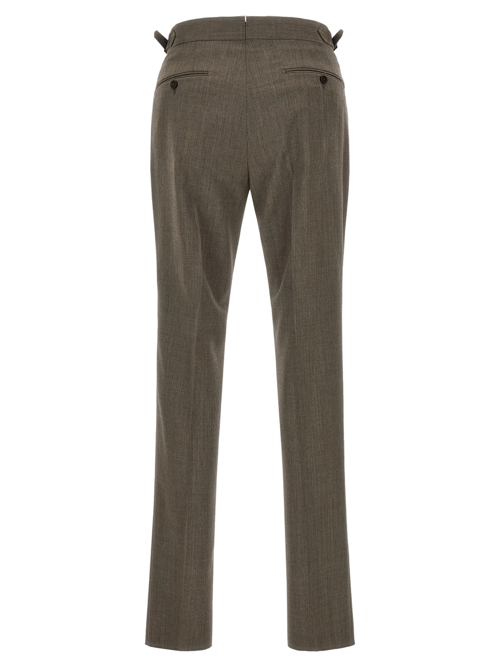 Pal Zileri Wool Blend Trousers — Brown, view 2