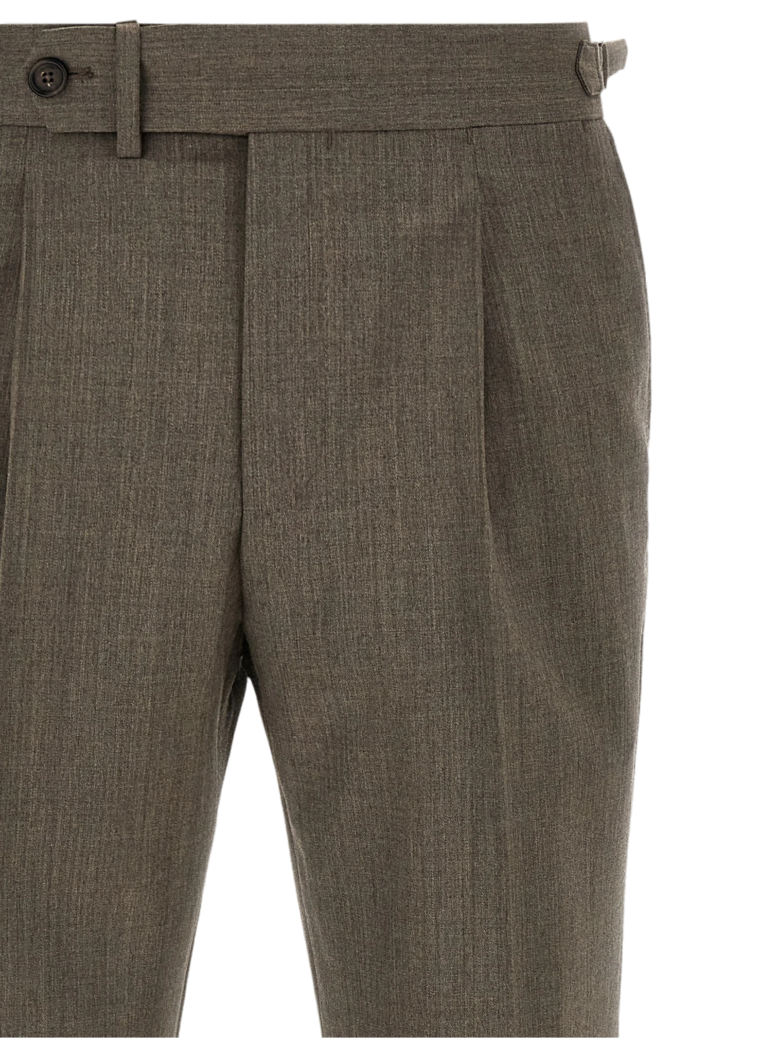 Pal Zileri Wool Blend Trousers — Brown, view 3