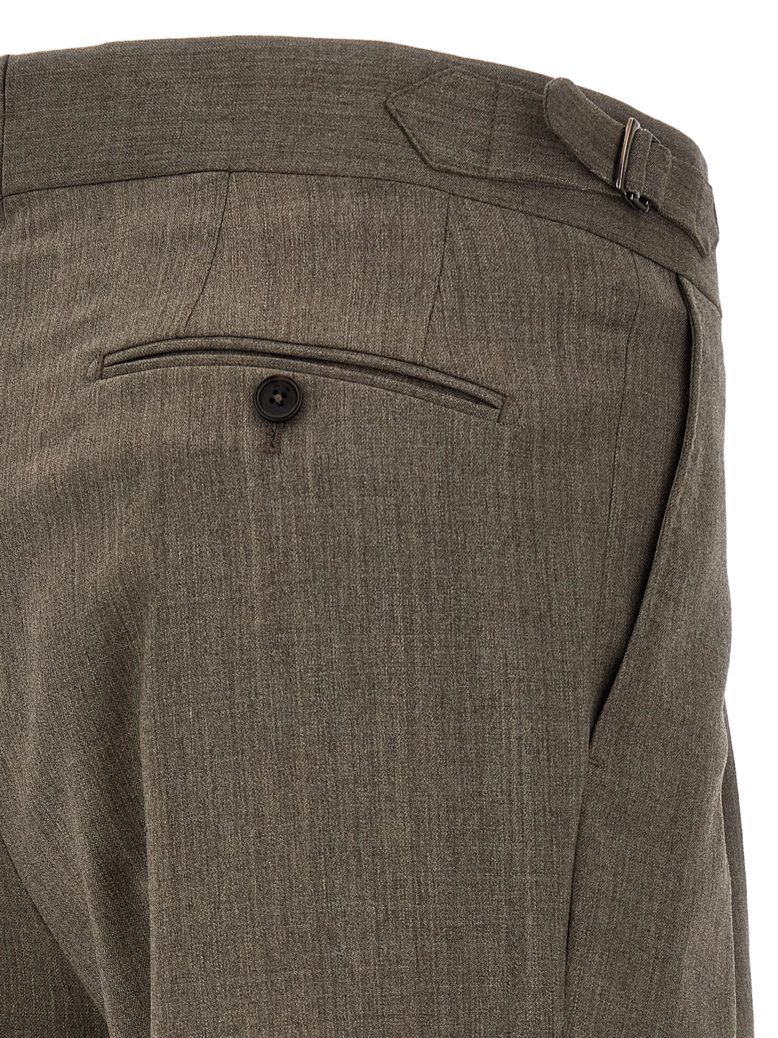 Pal Zileri Wool Blend Trousers — Brown, view 4