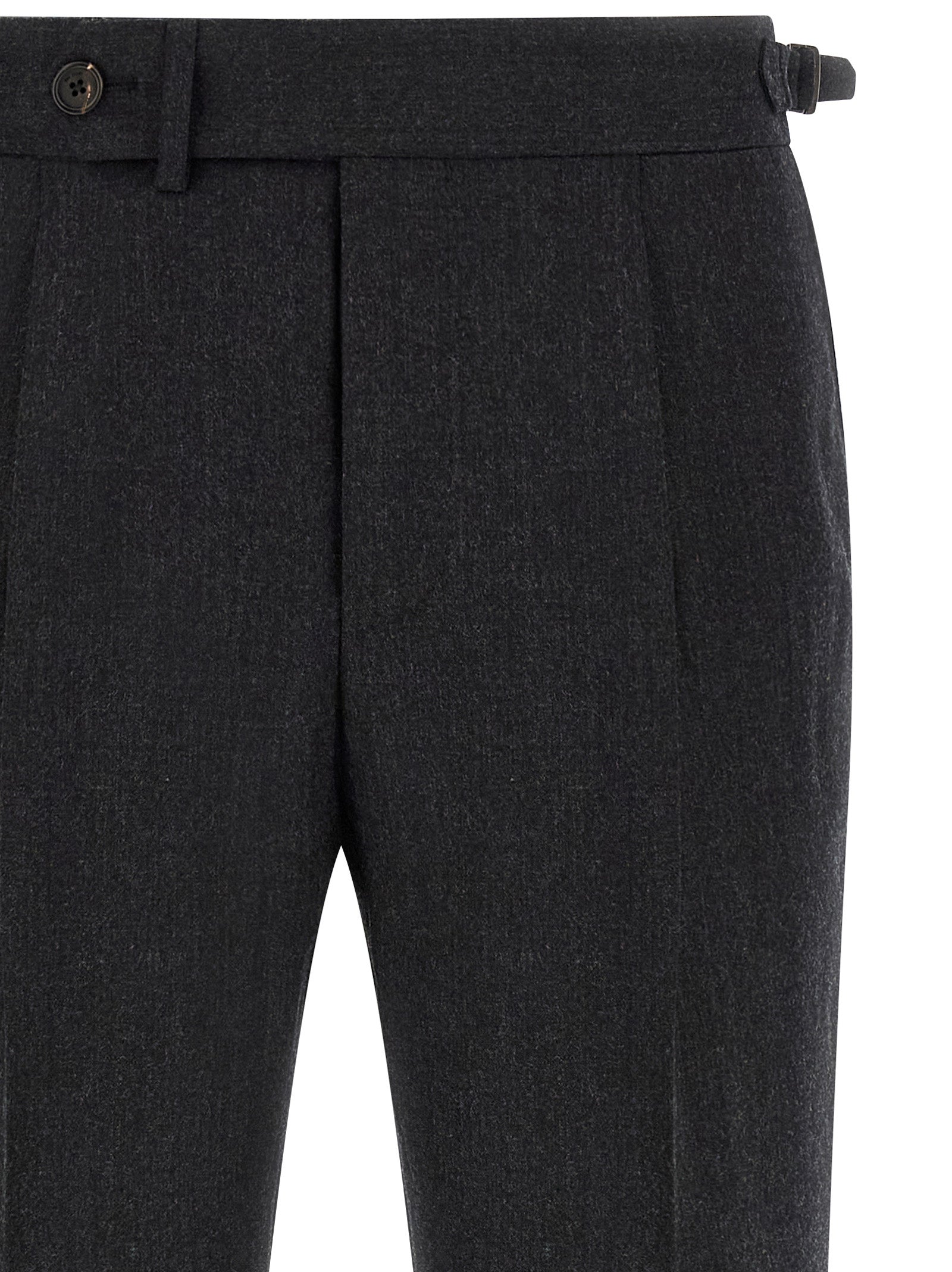 Pal Zileri Compact Wool Trousers — Gray, view 3
