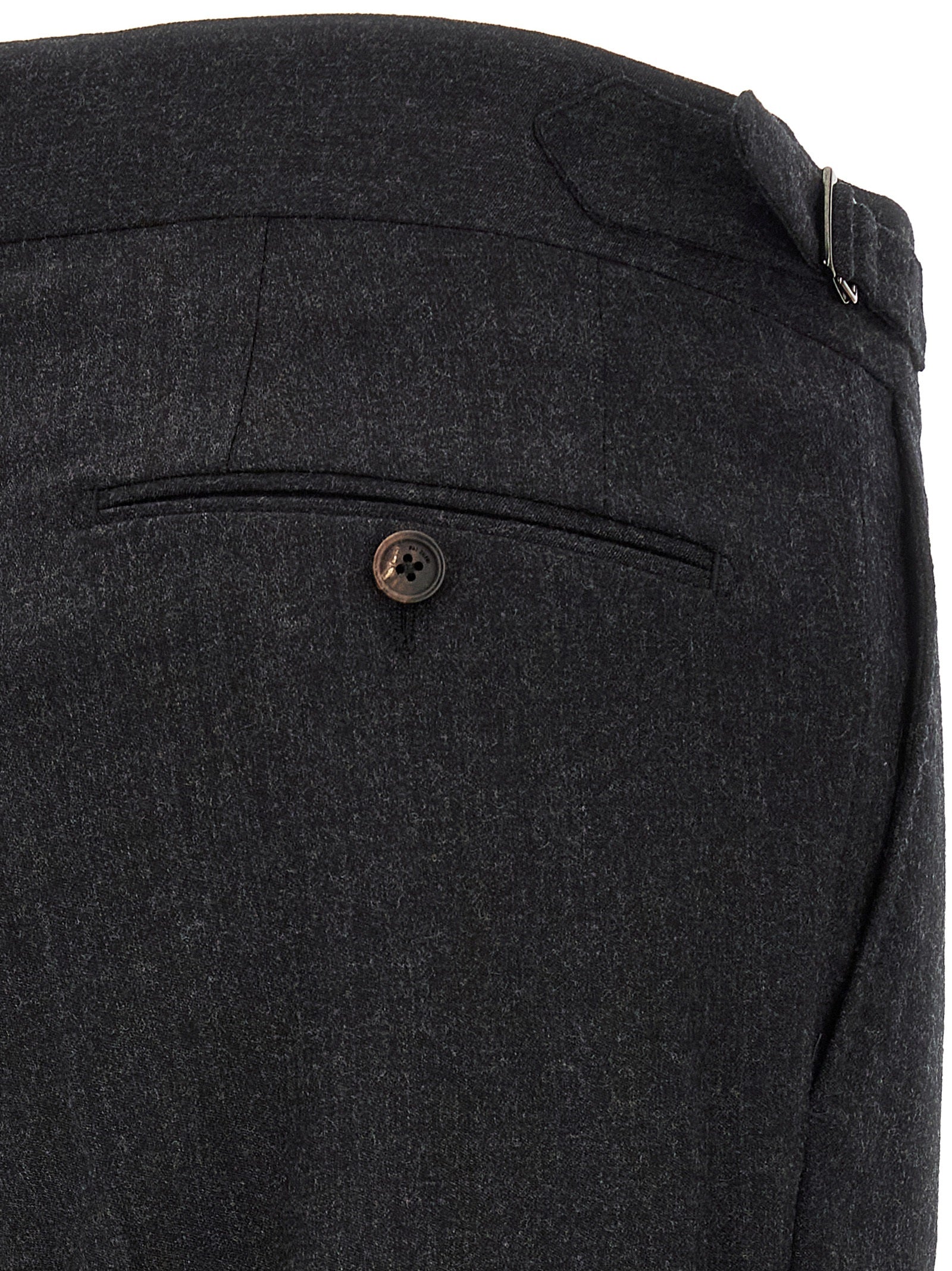 Pal Zileri Compact Wool Trousers — Gray, view 4