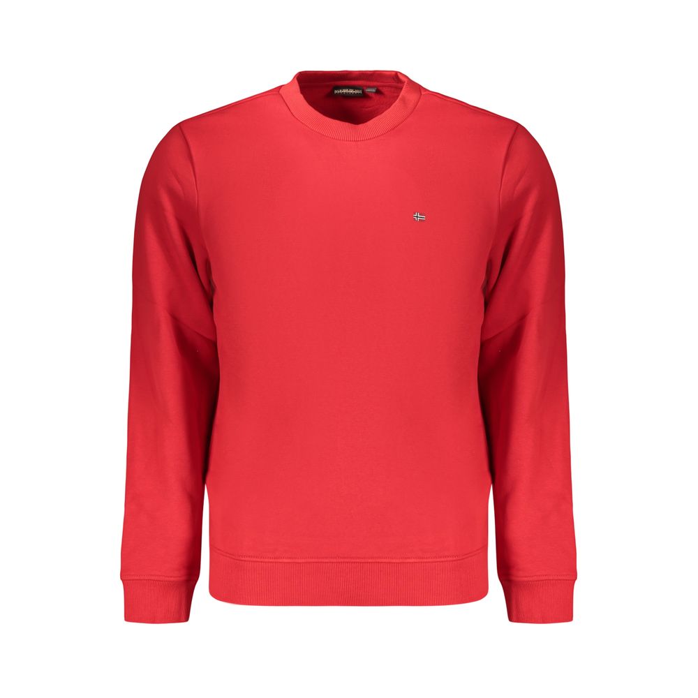 Napapijri Cotton Blend Crewneck Sweatshirt — Red by Napapijri