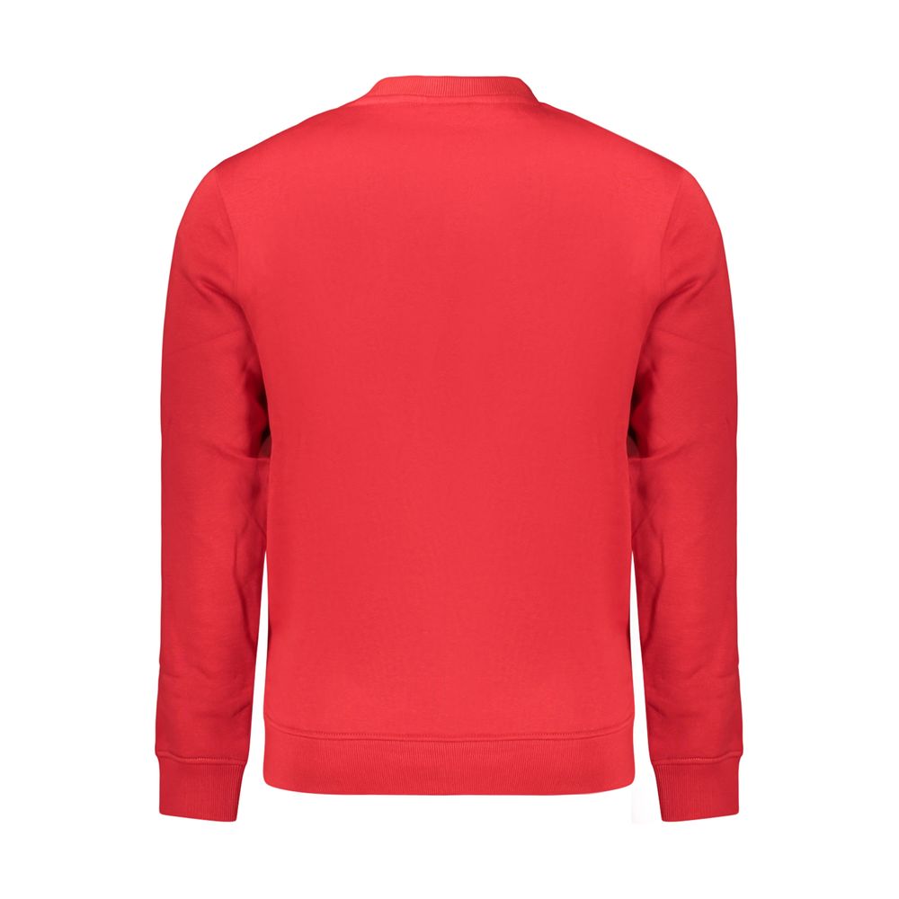 Napapijri Cotton Blend Crewneck Sweatshirt — Red, view 2