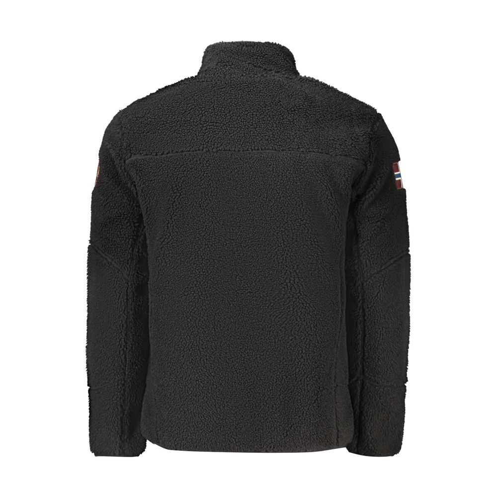 Napapijri Recycled Polyamide Fleece Jacket — Black, view 2