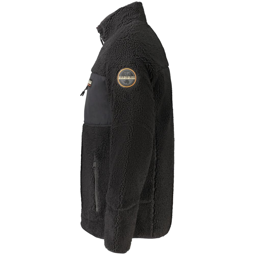 Napapijri Recycled Polyamide Fleece Jacket — Black, view 3