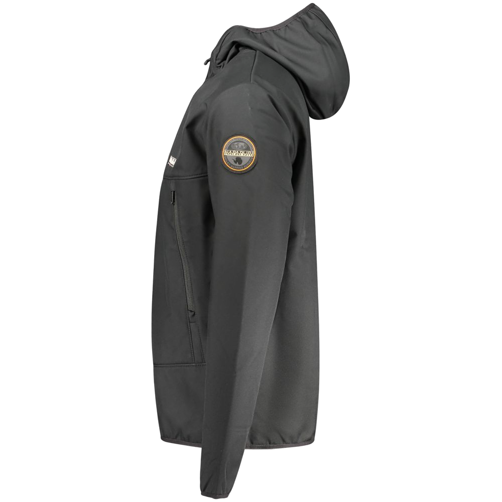 Napapijri Recycled Polyester Shell Jacket — Black, view 3