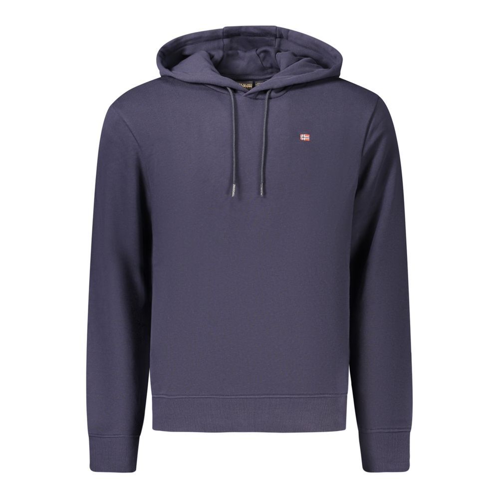 Napapijri Cotton Embroidered Logo Hoodie — Navy by Napapijri