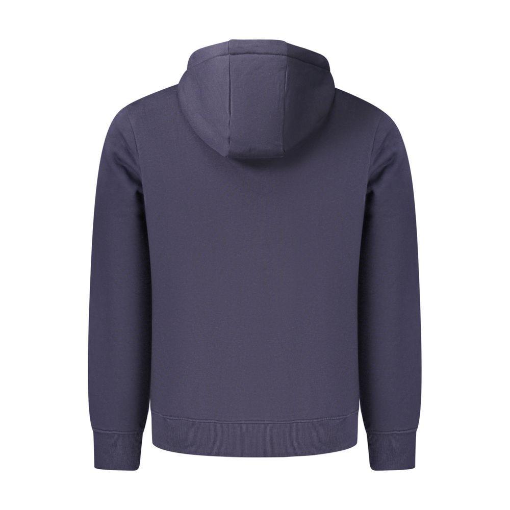 Napapijri Cotton Embroidered Logo Hoodie — Navy, view 2