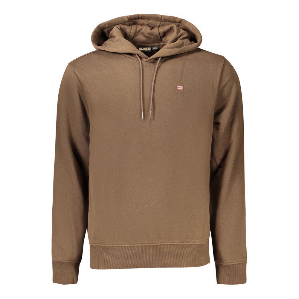 Napapijri Cotton Logo Hoodie — Brown by Napapijri