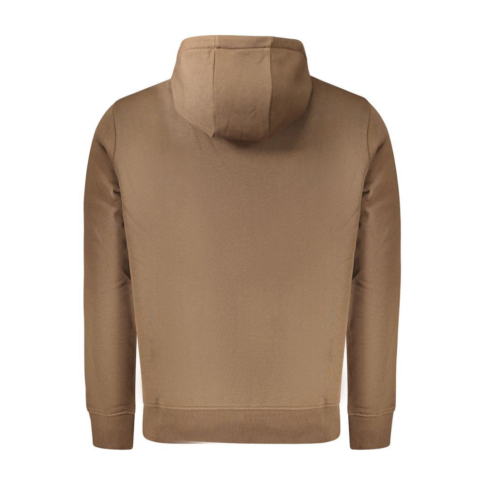 Napapijri Cotton Logo Hoodie — Brown, view 2