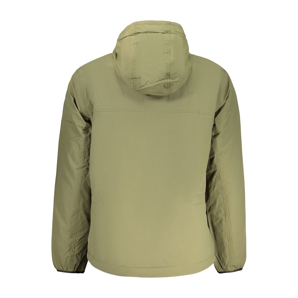 Napapijri Recycled Polyamide Hooded Jacket — Green, view 2