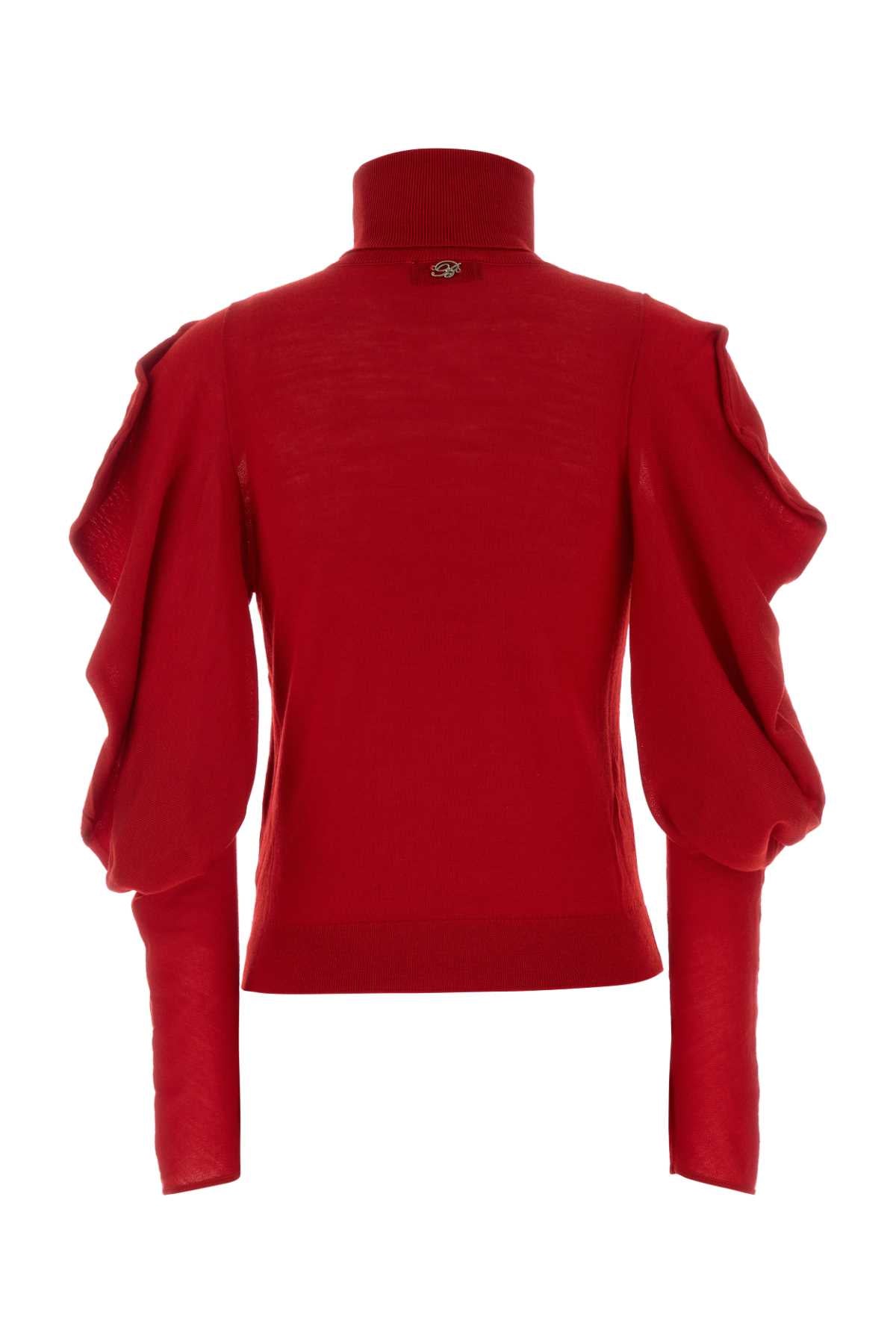 Blumarine Dolcevita Sweater — Red, view 2