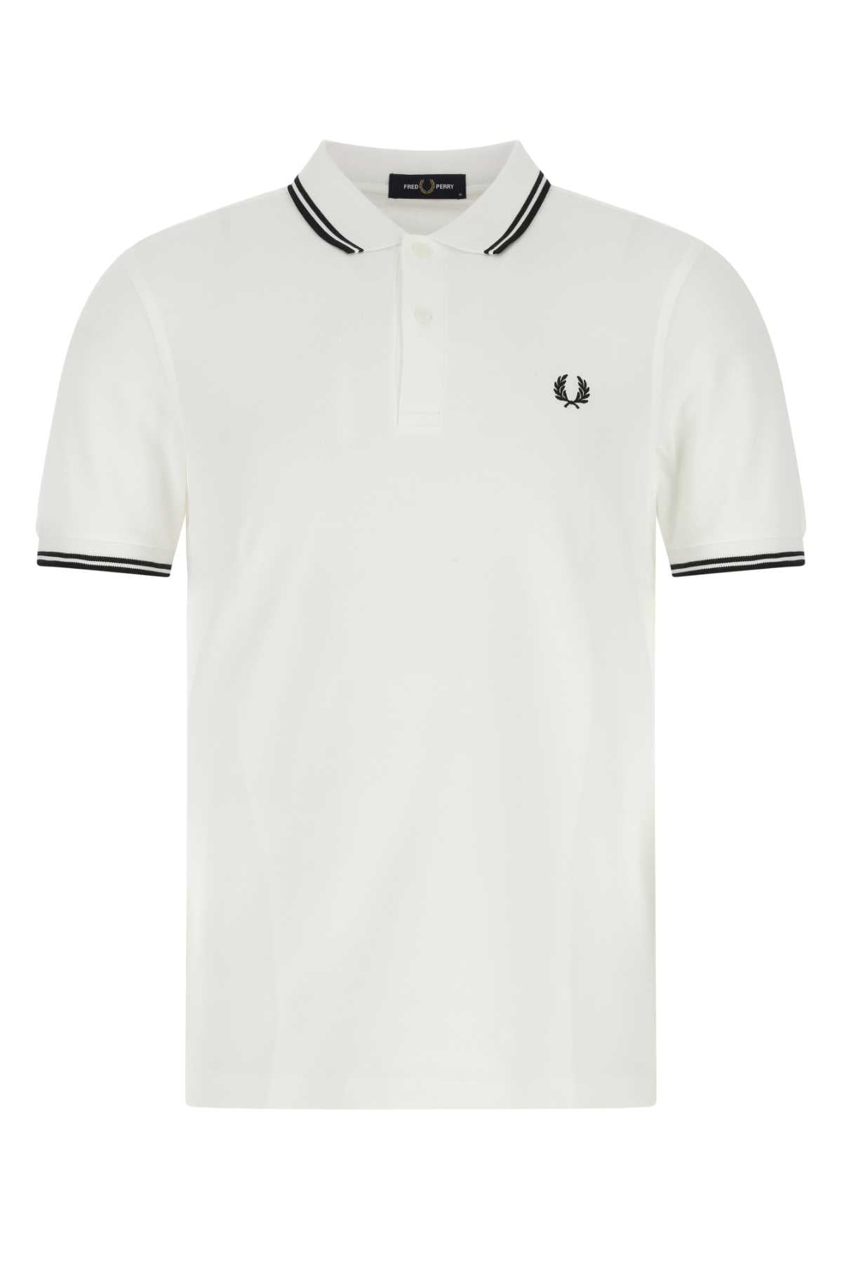 Fred Perry Twin Polo Shirt — White by Fred Perry