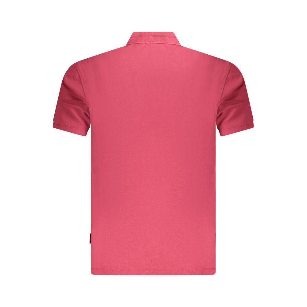 Napapijri Three-Button Cotton Polo Shirt — Red, view 2
