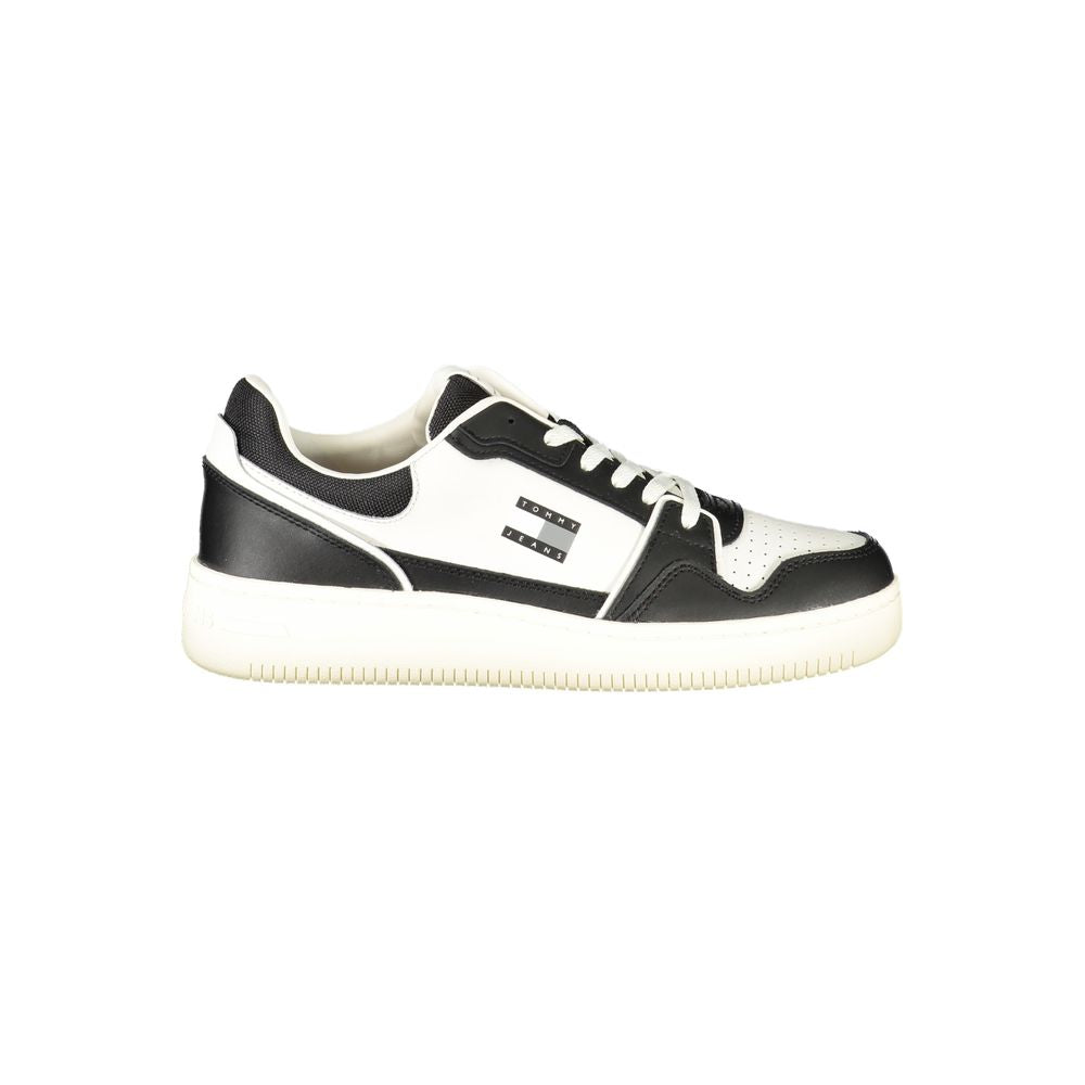 Tommy Hilfiger Colorblock Leather Sneakers — Black by Tommy Hilfiger