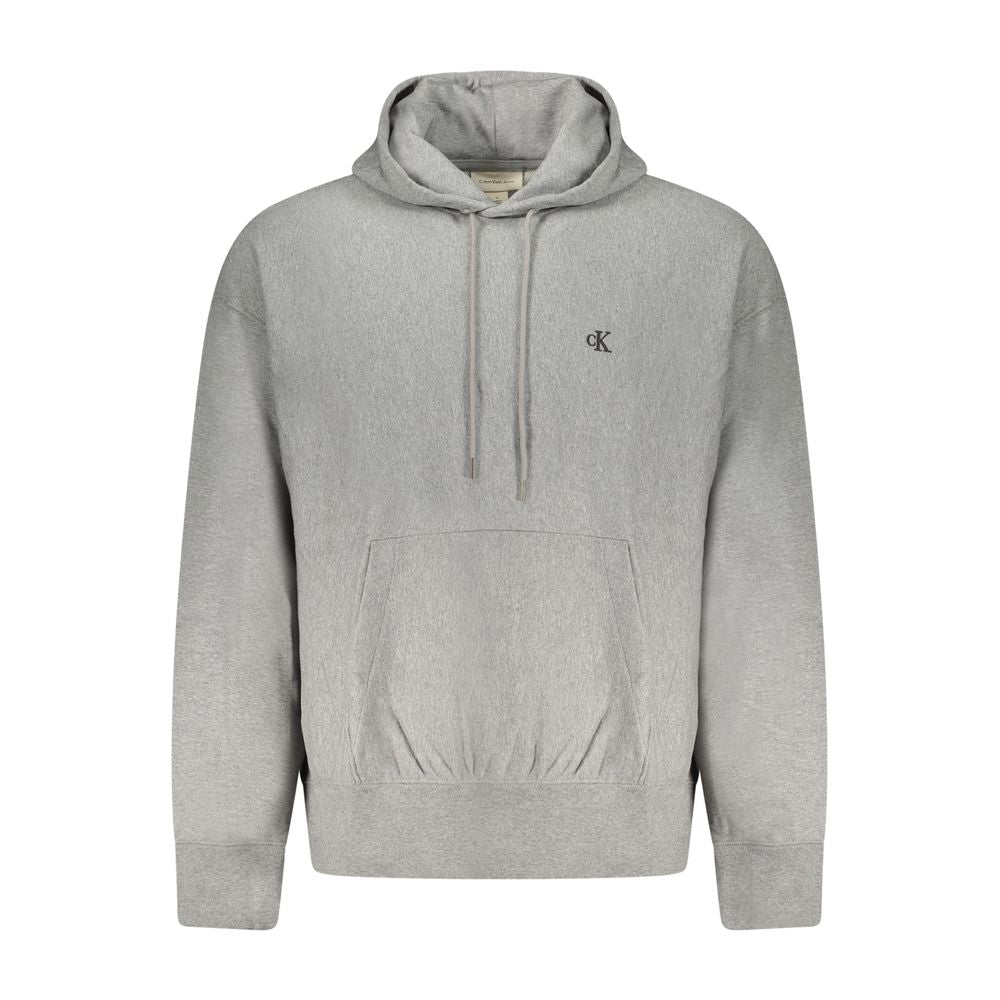 Calvin Klein Embroidered Logo Hoodie — Grey by Calvin Klein