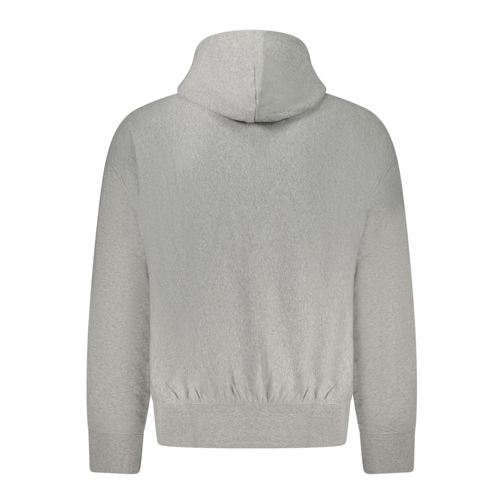 Calvin Klein Embroidered Logo Hoodie — Grey, view 2