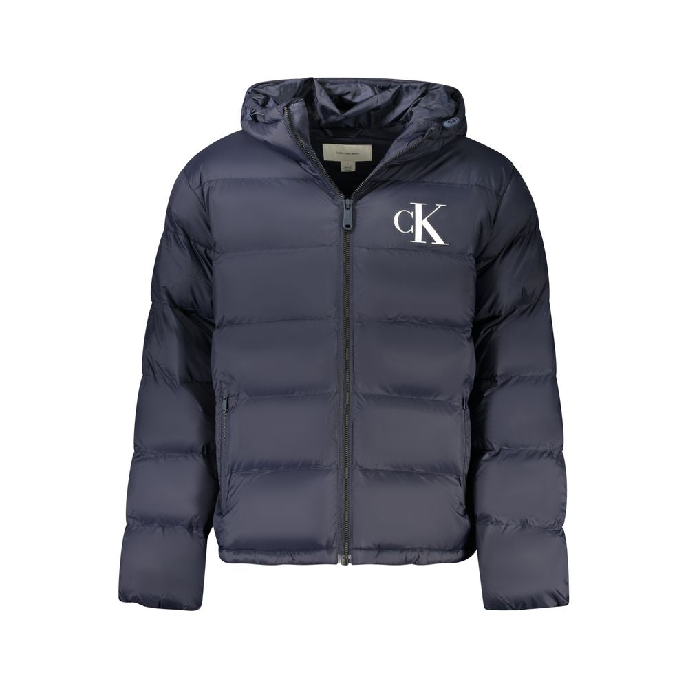 Calvin Klein Logo Quilted Polyamide Down Jacket — Blue by Calvin Klein