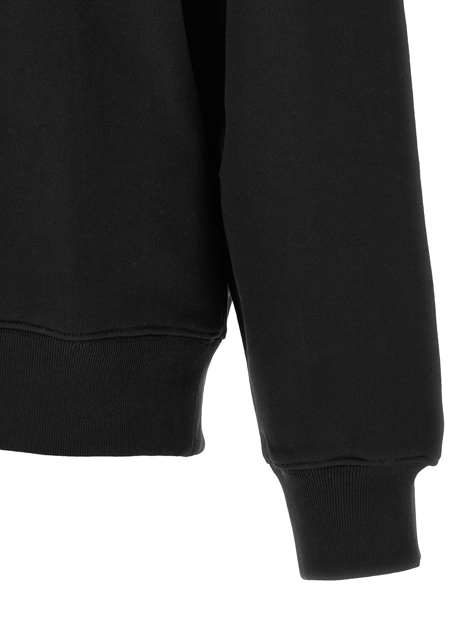 Maison Kitsuné Cotton Crew Neck Sweatshirt — Black, view 4