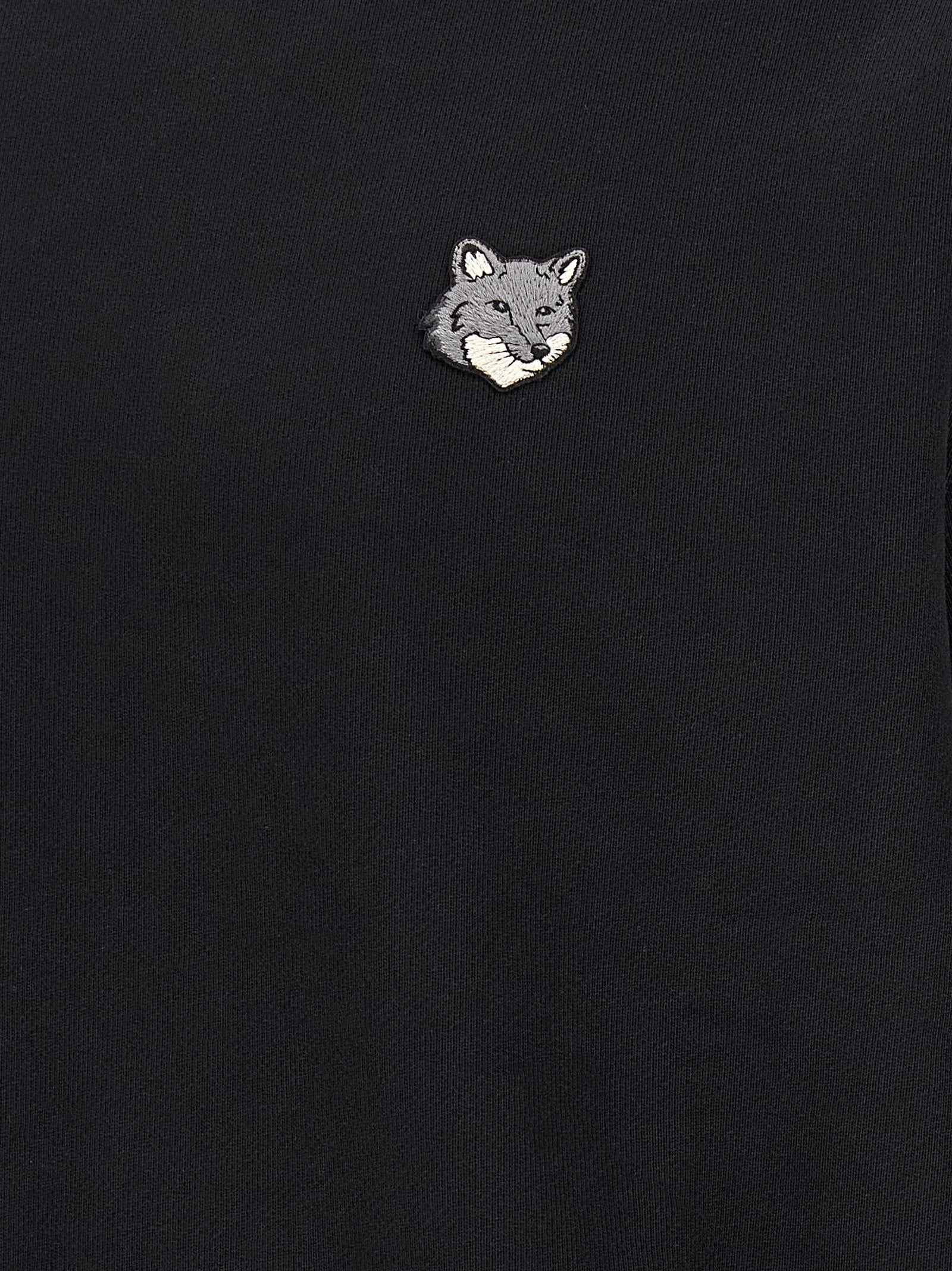Maison Kitsuné Cotton Crew Neck Sweatshirt — Black, view 5