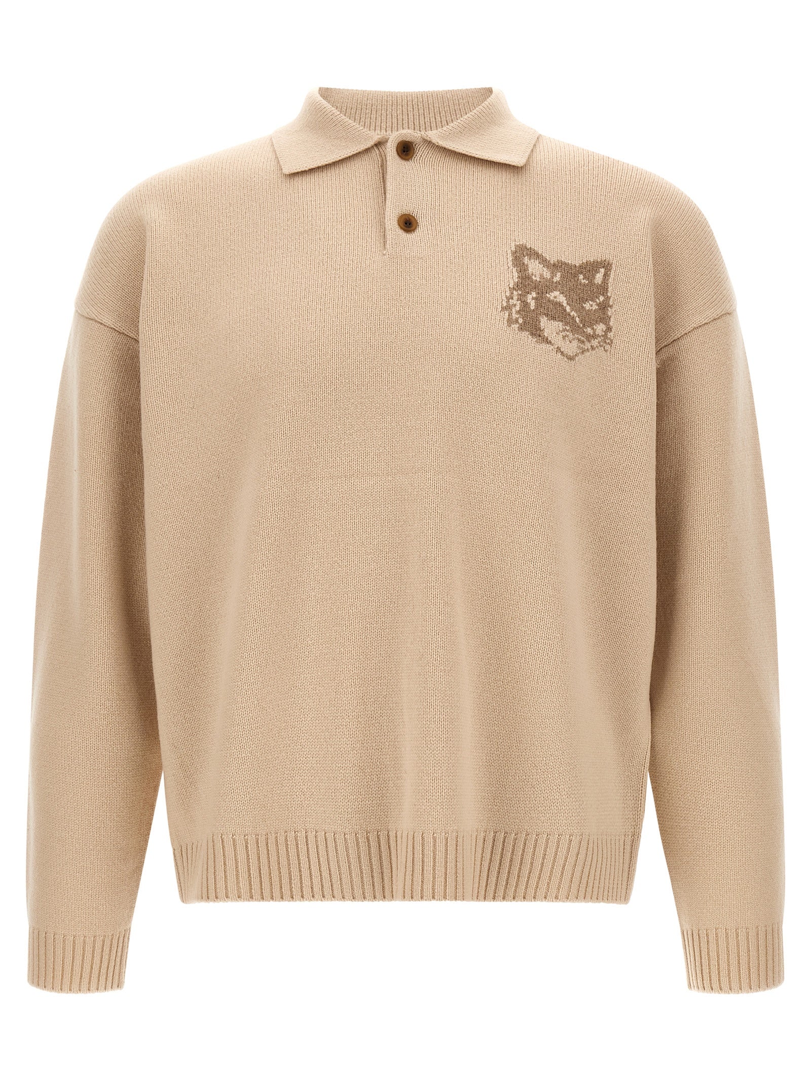 Maison Kitsuné Polo — Beige by Maison Kitsune