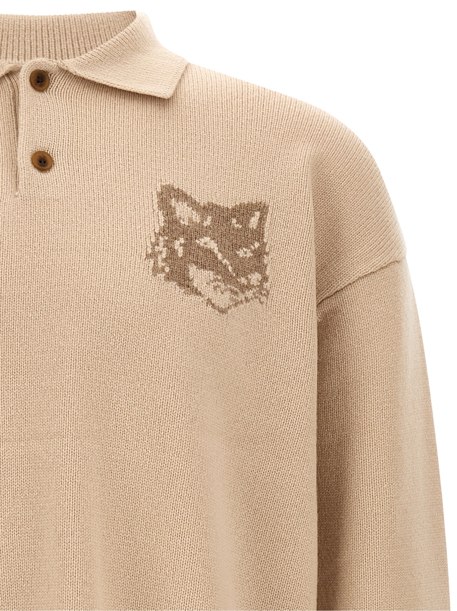 Maison Kitsuné Polo — Beige, view 3