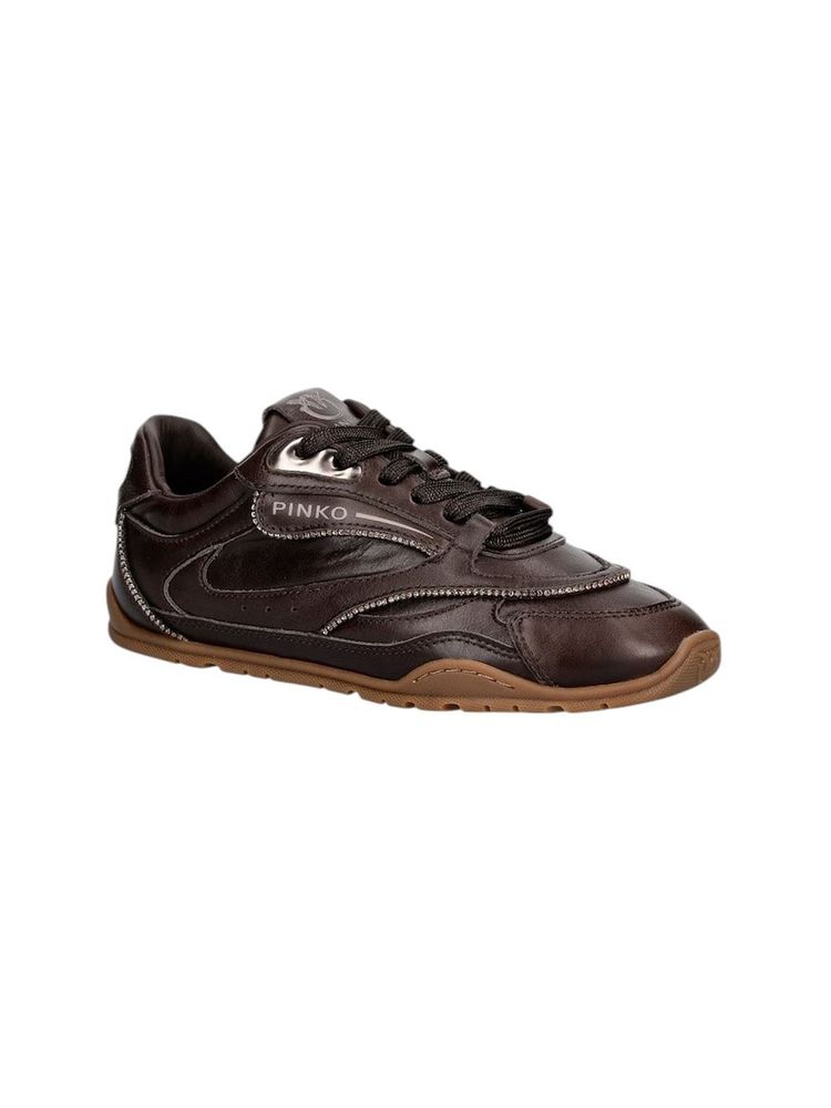 Pinko Yulia 04 Sneaker — Dark Brown by Pinko