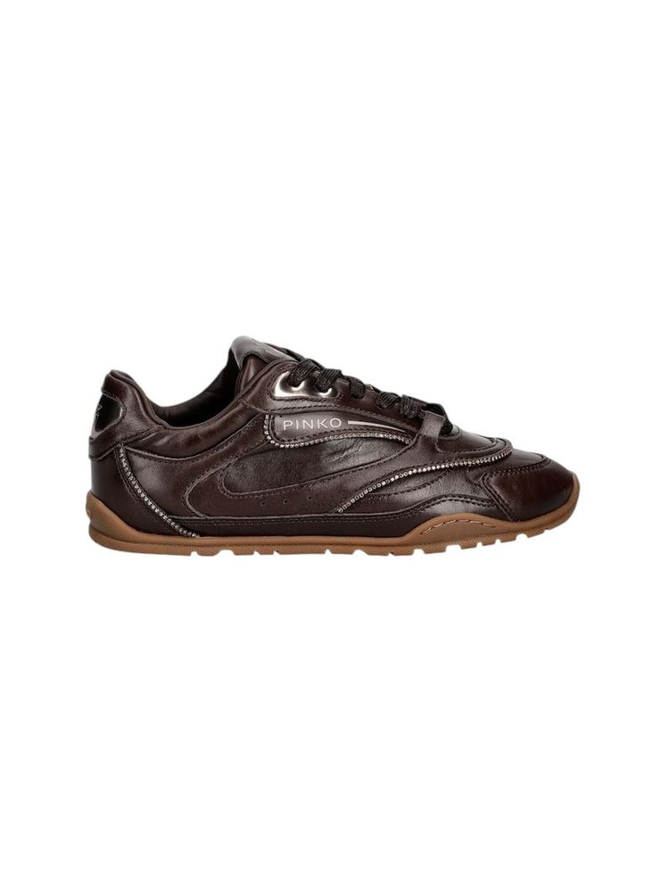 Pinko Yulia 04 Sneaker — Dark Brown, view 2