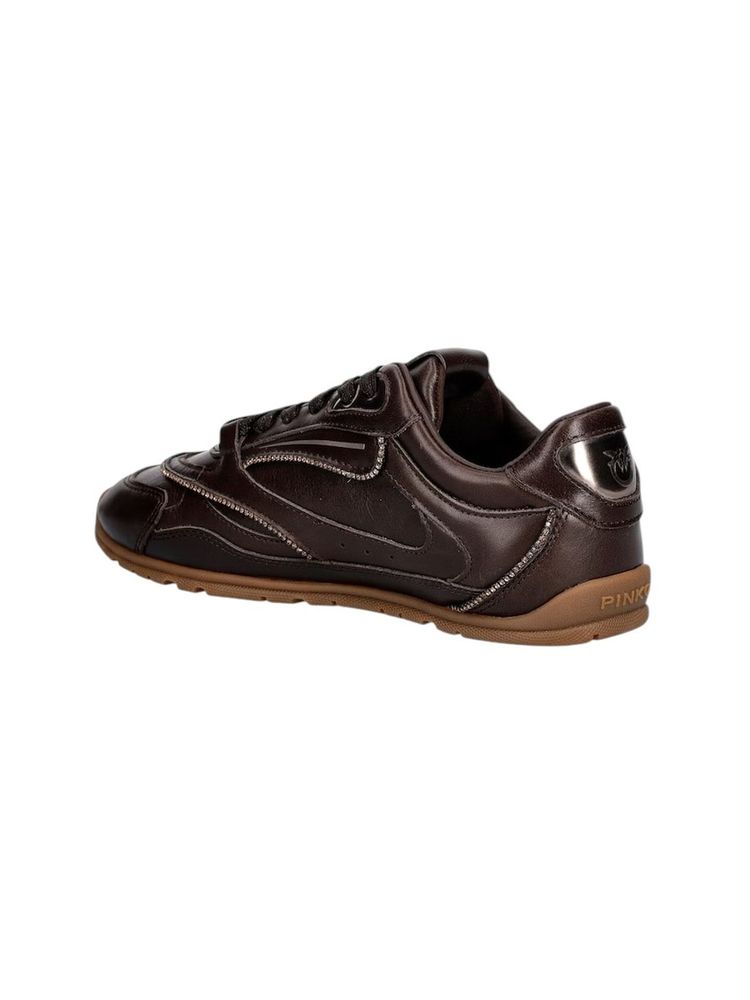Pinko Yulia 04 Sneaker — Dark Brown, view 3