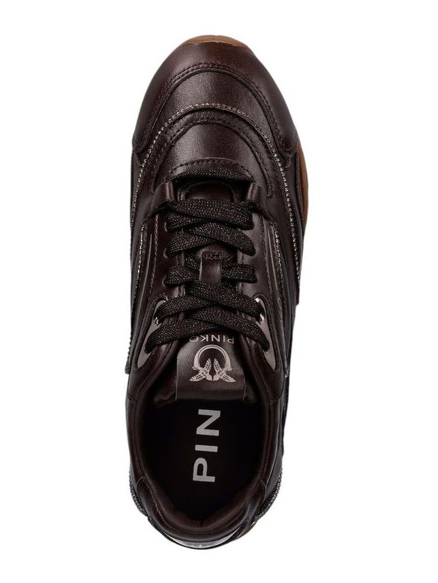 Pinko Yulia 04 Sneaker — Dark Brown, view 4
