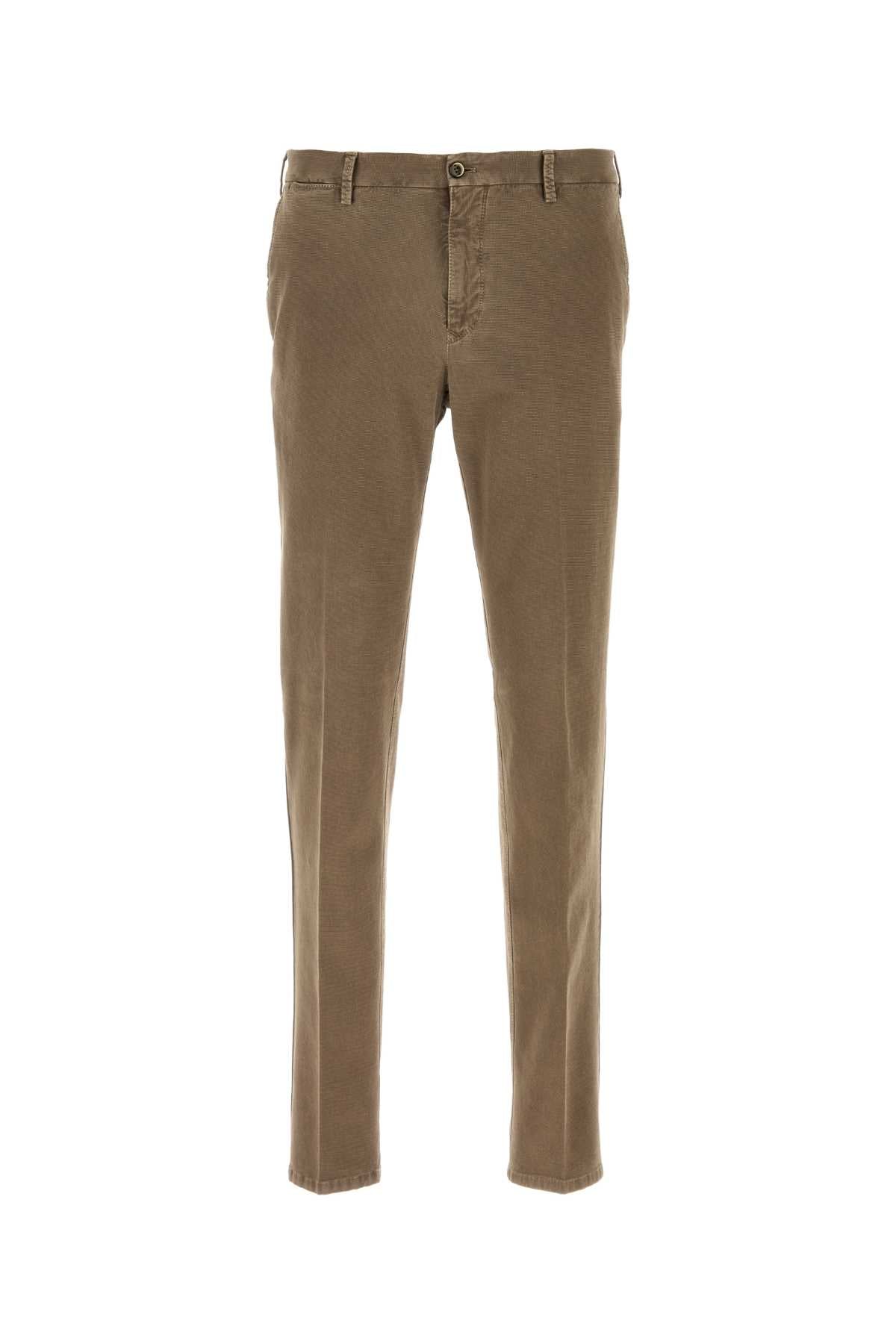 Pt Torino Stretch Cotton Trousers — Brown by Pt Torino