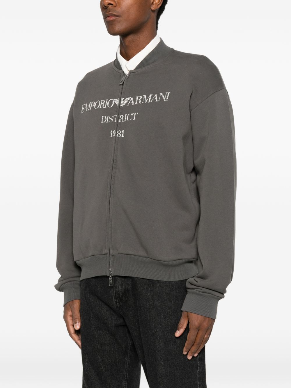 Emporio Armani Logo-Print Cotton Sweatshirt, view 3