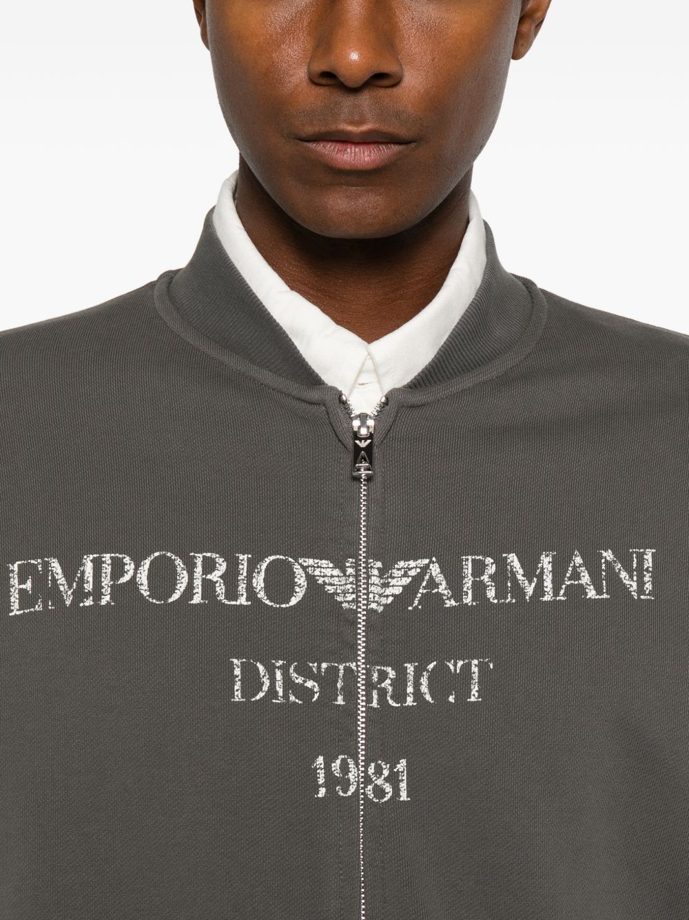 Emporio Armani Logo-Print Cotton Sweatshirt, view 5
