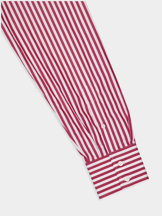 Brunello Cucinelli Striped Shirt — Red, view 3