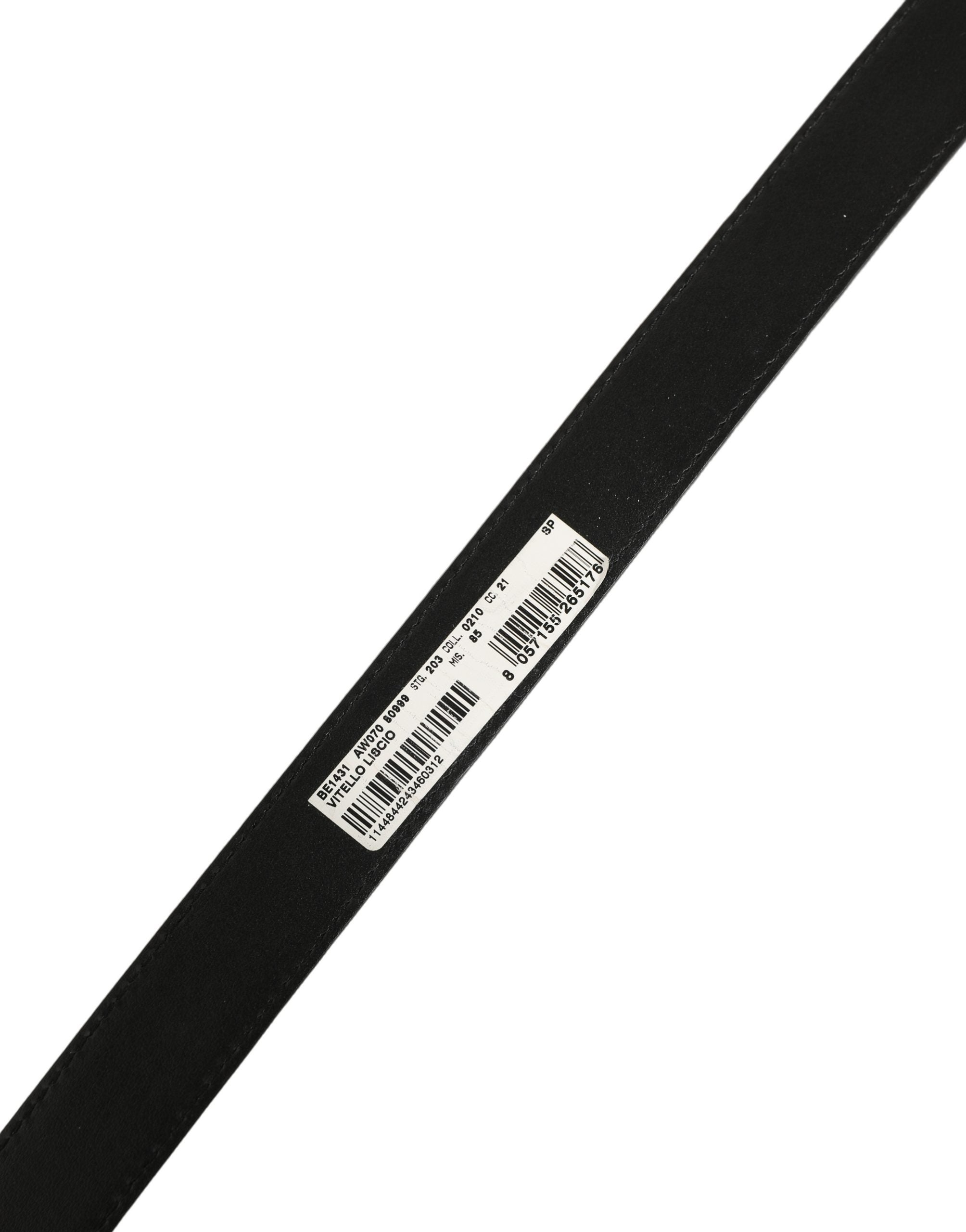 Dolce & Gabbana Leather with Gold-Tone Metal Buckle Belt — Black, view 6